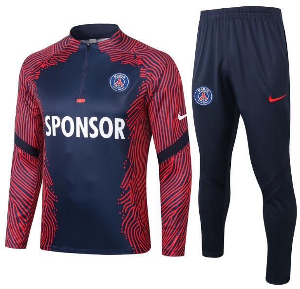 PSG Navy Red Training Kits Sweatshirt with Pants 2020/21